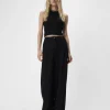 Object Pants<Rilla Mid-Rise Loose Trousers (Black)
