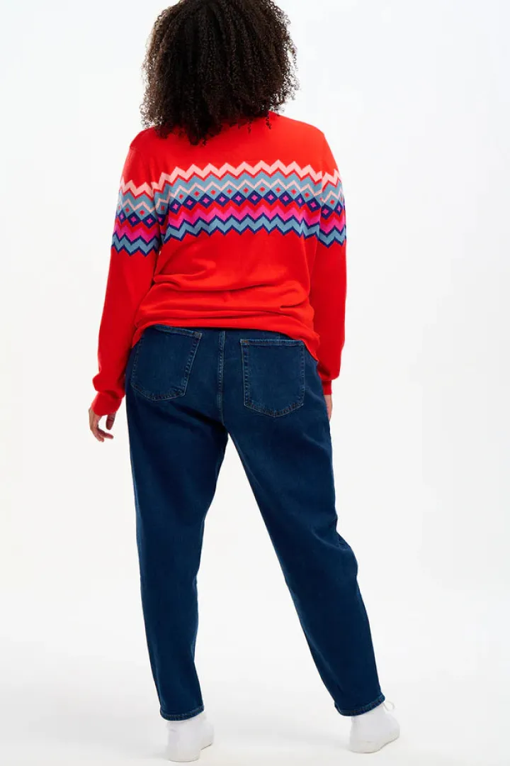 rita_jumper_redfairisle_s_2.webp Sugarhill Jumpers & Cardigans<RITA JUMPER (RED/FAIRISLE STRIPE)