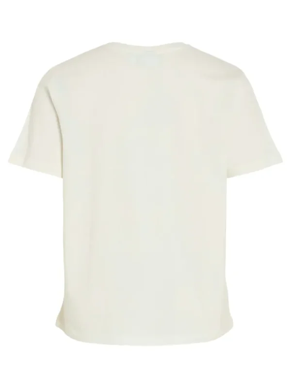 Vila T-Shirts<Rose T-Shirt (Snow White/Pink Flower)