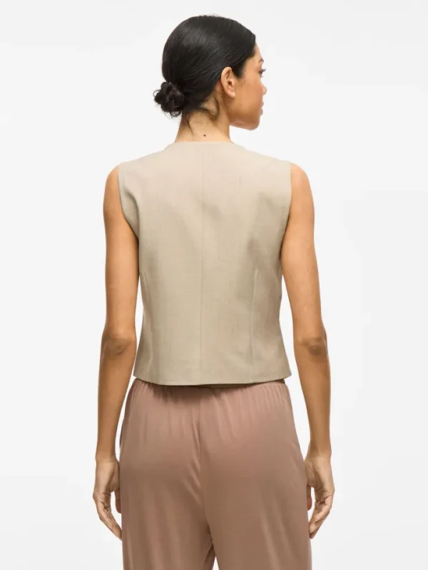 Vila Co-Ords | Camis & Vests<Rossa Waistcoat (Super Light/Natural Melange)