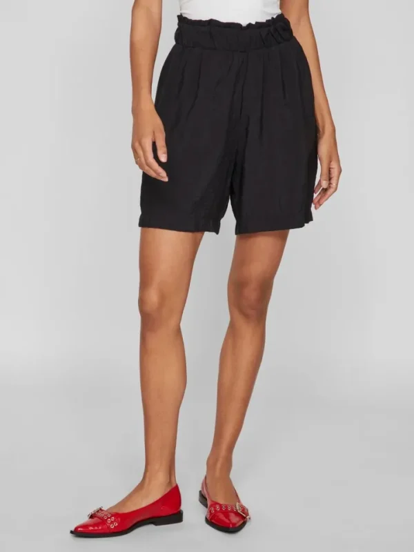 Vila Shorts & Playsuits<Rumme High Waisted Shorts (Black)