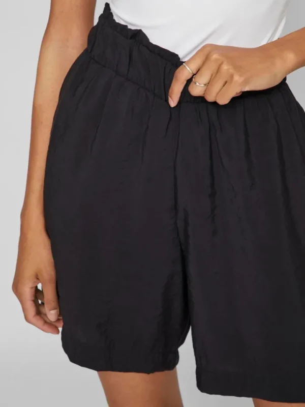 Vila Shorts & Playsuits<Rumme High Waisted Shorts (Black)