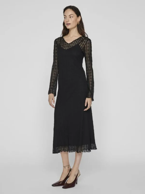 Vila Dresses<Sabrina Midi Dress (Black)