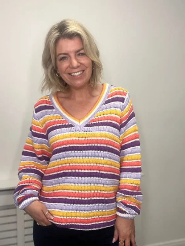 Ichi Jumpers & Cardigans<SALLIE JUMPER (MULTICOLOUR)