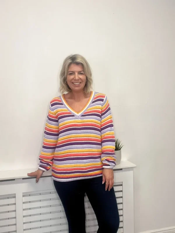 Ichi Jumpers & Cardigans<SALLIE JUMPER (MULTICOLOUR)
