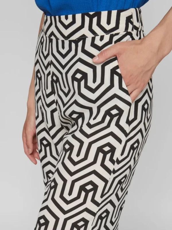 Vila Pants<SANDRA HIGHWAISTED PANTS (BLACK/SANA)