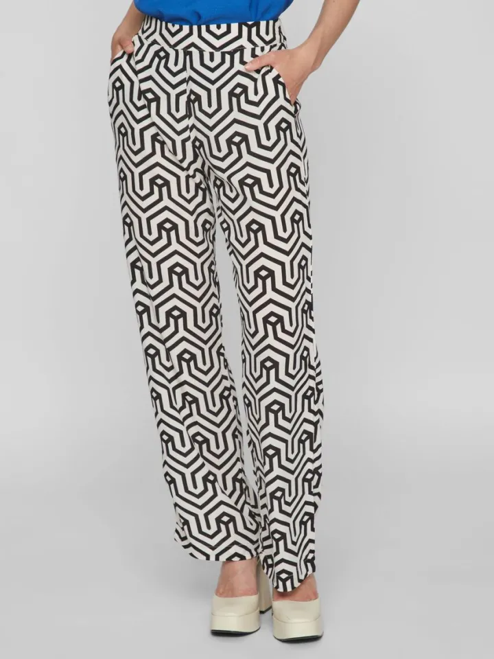 sandra_highwaisted_pants__2.webp Vila Pants<SANDRA HIGHWAISTED PANTS (BLACK/SANA)