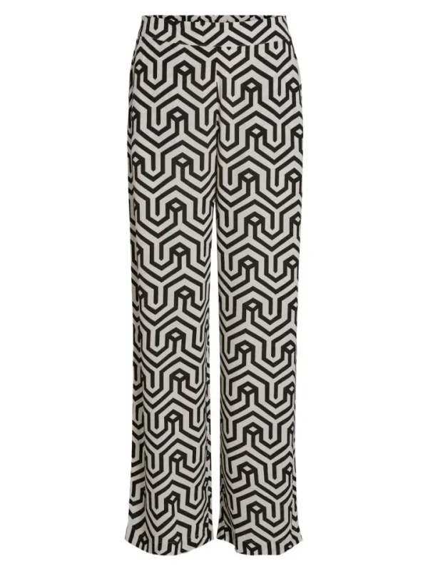 Vila Pants<SANDRA HIGHWAISTED PANTS (BLACK/SANA)