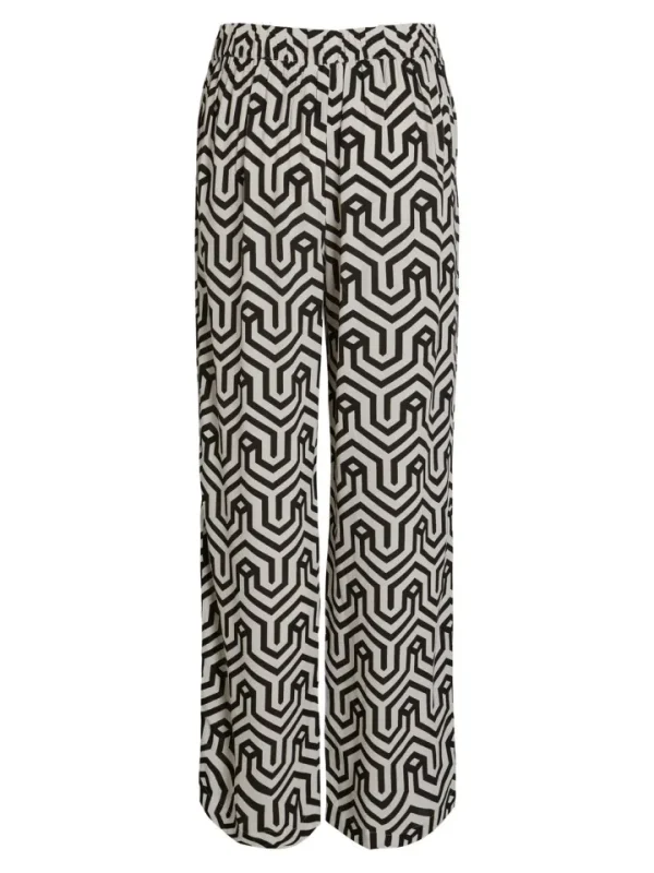 Vila Pants<SANDRA HIGHWAISTED PANTS (BLACK/SANA)
