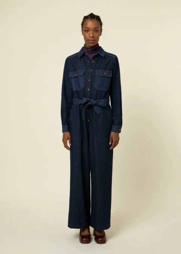 Frnch Jumpsuits<Sandrine Denim Jumpsuit