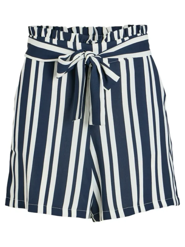 Vila Shorts & Playsuits<Sarah Stripe Shorts (Navy/Cloud Dancer)