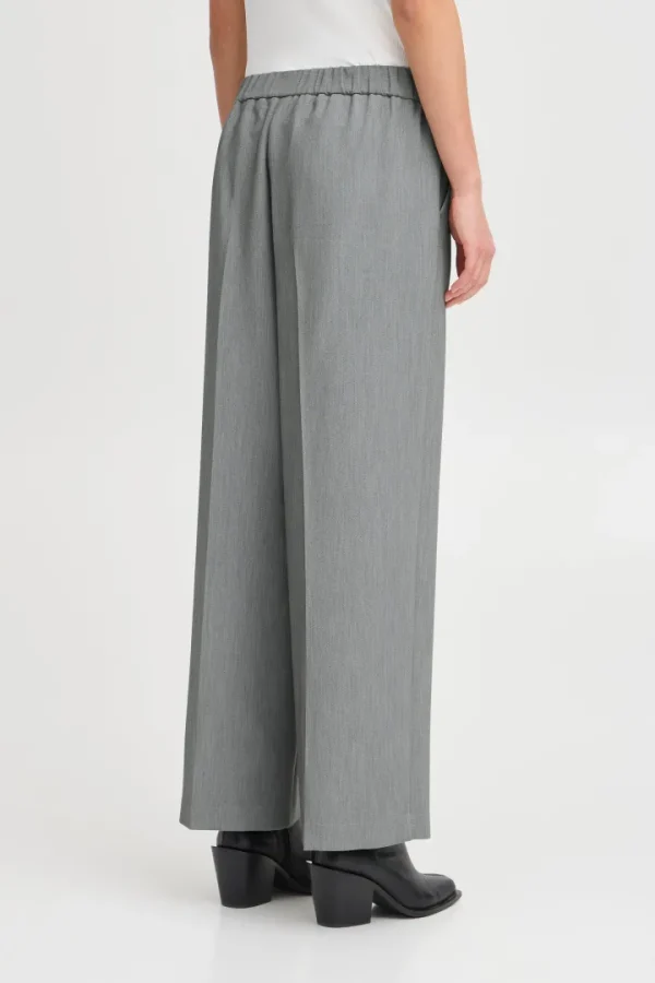 Ichi Pants | Co-Ords<Sarla Wide Leg Trousers ( Melange)