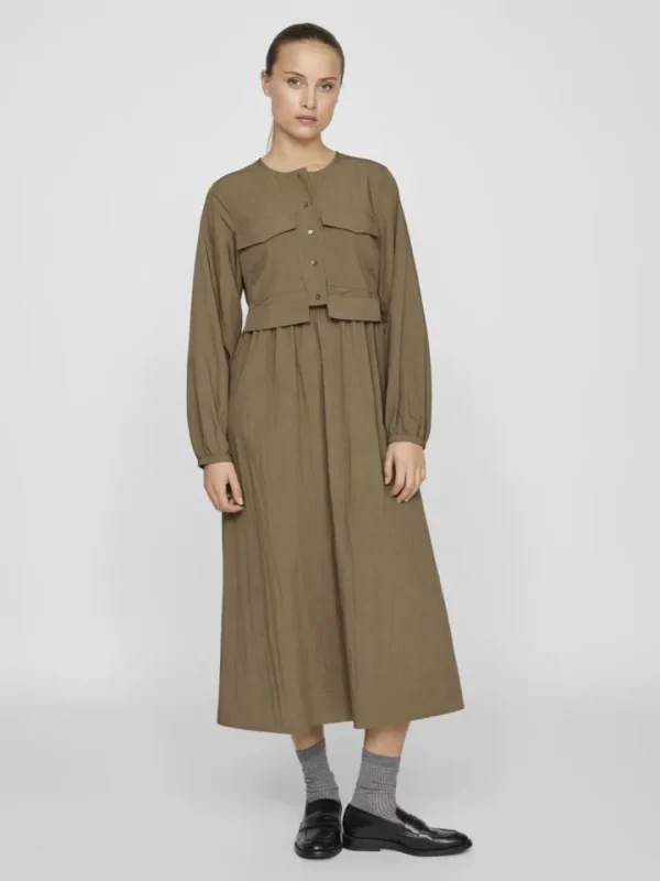 Vila Dresses<Selina Cargo Midi Dress (Ivy )