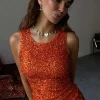 Never Fully Dressed Co-Ords | Occasionwear<Sequin Tank Top (Rust)
