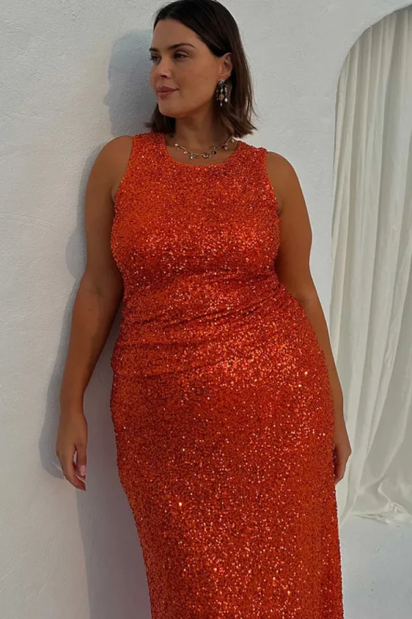 Never Fully Dressed Co-Ords | Occasionwear<Sequin Tank Top (Rust)