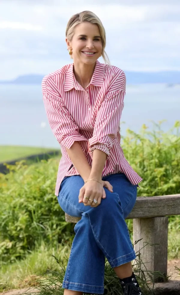 Little Mistress Shirts & Blouses<Serena Stripe Shirt (Pink/Cream)