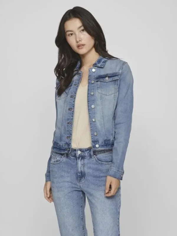 Vila Jackets | Coats<Shauna Denim Jacket (Light Blue)