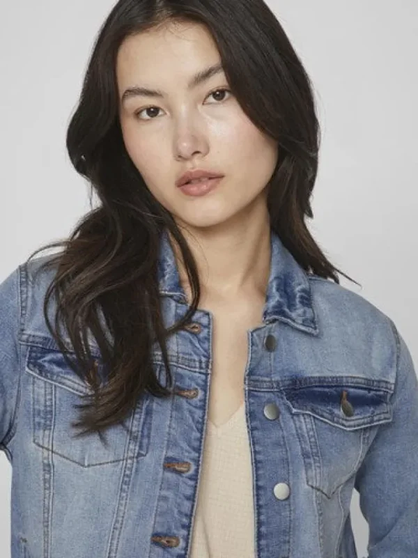 Vila Jackets | Coats<Shauna Denim Jacket (Light Blue)