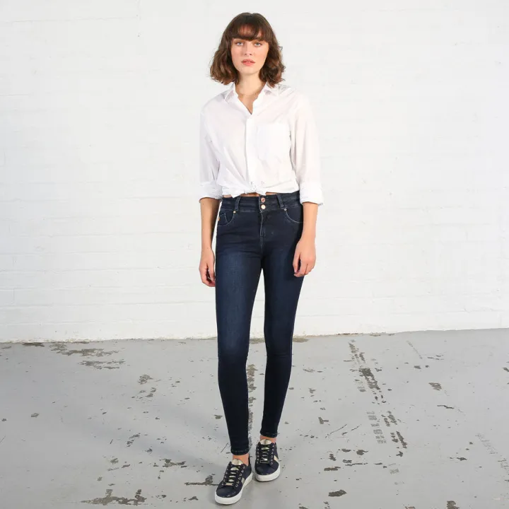 sheri_tummy_tuck_jeans__s_0.webp Rant & Rave Jeans<Sheri Tummy Tuck Jeans | Short Leg (Dark Wash)