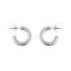 Pieces Jewellery<Sia Hoop Earring (Silver)
