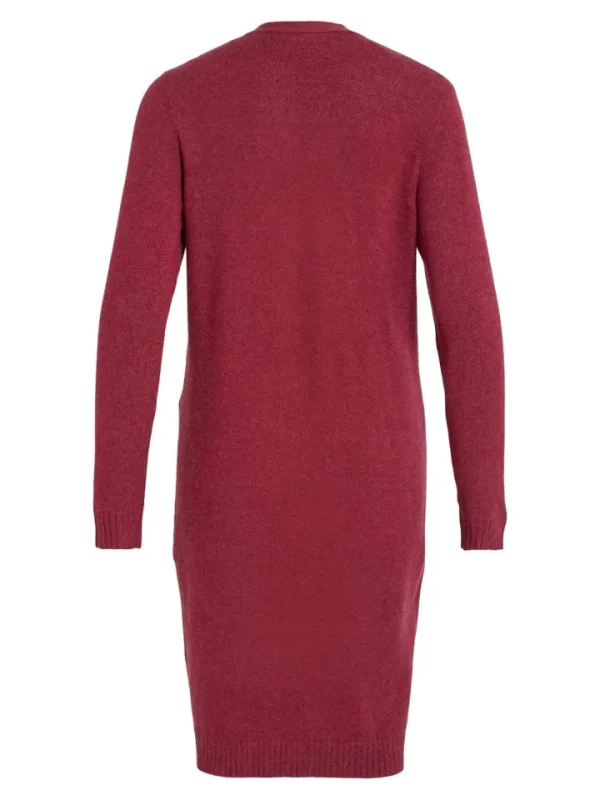 Vila Jumpers & Cardigans<Sian Longline Cardigan (Beet Red)