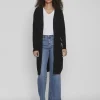 Vila Jumpers & Cardigans<Sian Longline Cardigan (Black)