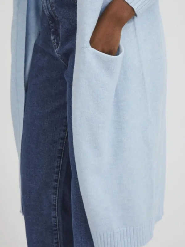 Vila Jumpers & Cardigans<Sian Longline Cardigan (Kentucky Blue/Melange)