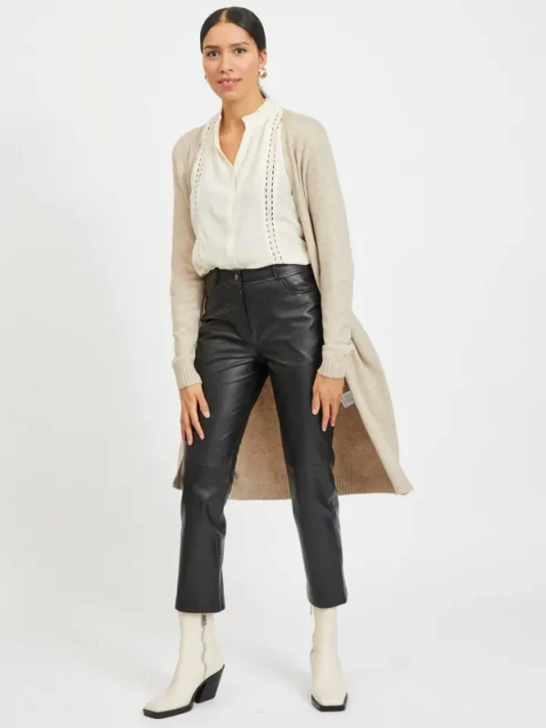 Vila Jumpers & Cardigans<Sian Longline Cardigan (Natural)