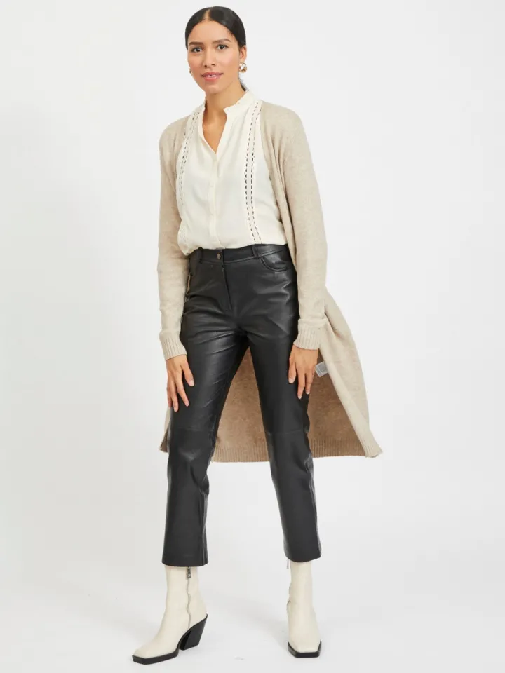 sian_longline_cardigan_na_0-1.webp Vila Jumpers & Cardigans<Sian Longline Cardigan (Natural)