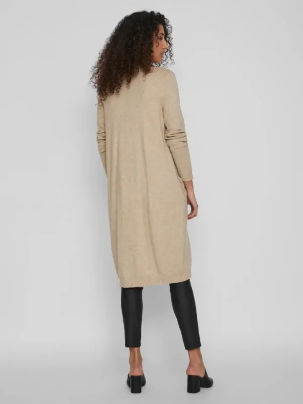 Vila Jumpers & Cardigans<Sian Longline Cardigan (Natural Melgane)