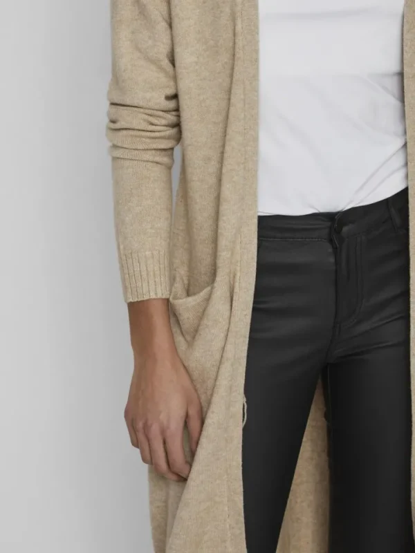 Vila Jumpers & Cardigans<Sian Longline Cardigan (Natural Melgane)