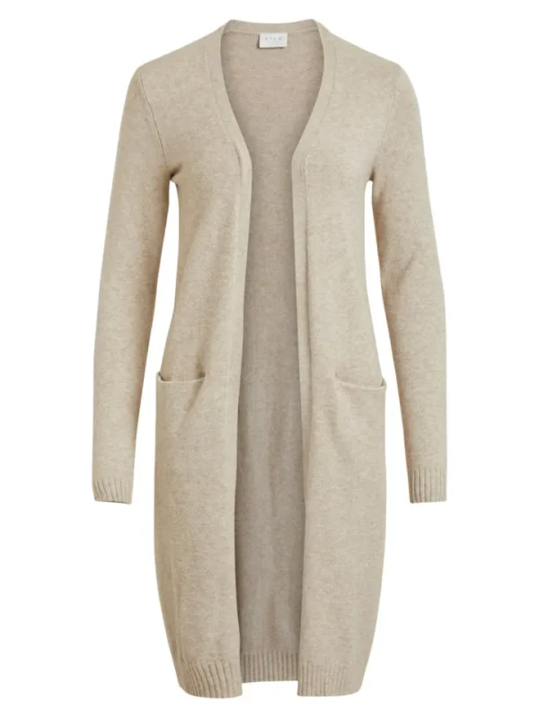 Vila Jumpers & Cardigans<Sian Longline Cardigan (Natural)
