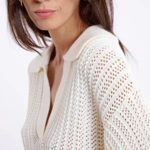 Artlove Jumpers & Cardigans<SIBEL SHORT SLEEVED JUMPER (CREAM)