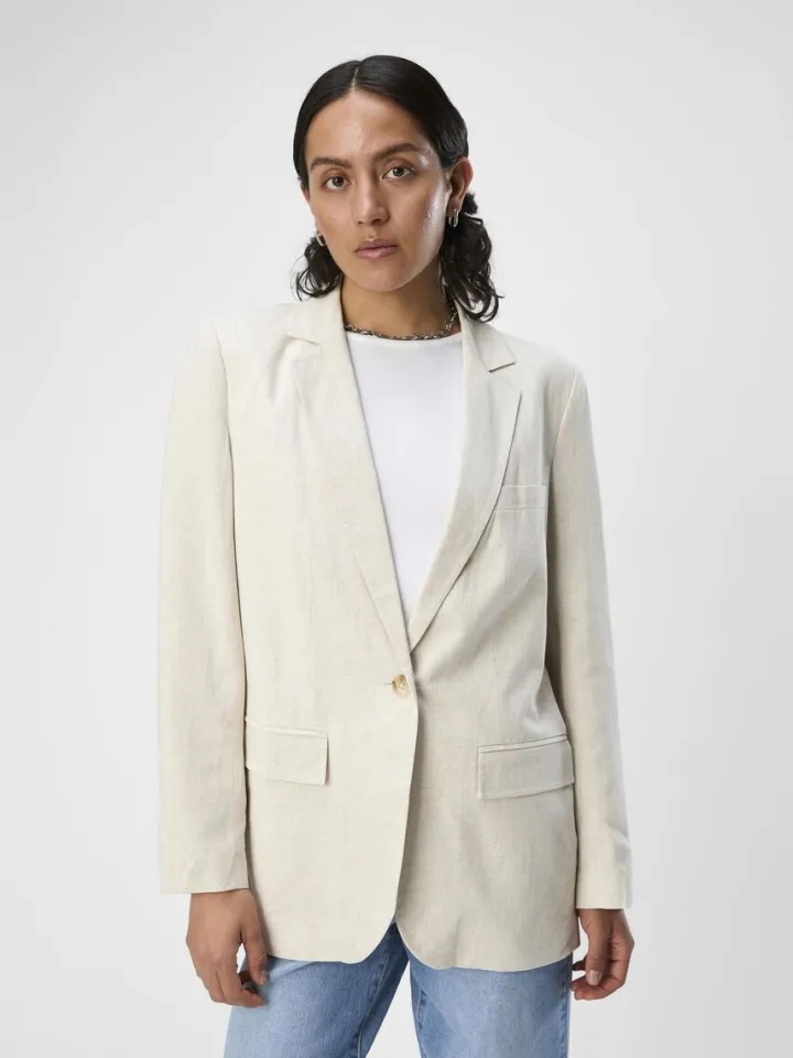 sigrid_linen_blend_blazer_0.webp Object Coats | Blazers<Sigrid Linen Blend Blazer (Sandshell)