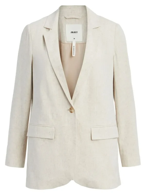 Object Coats | Blazers<Sigrid Linen Blend Blazer (Sandshell)
