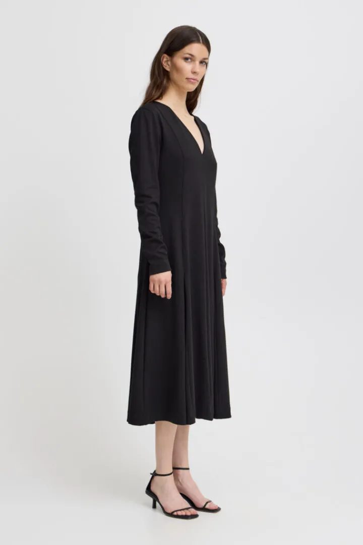 simone_long_sleeve_midi_d_1.webp Ichi Occasionwear | Dresses<Simone Long Sleeve Midi Dress