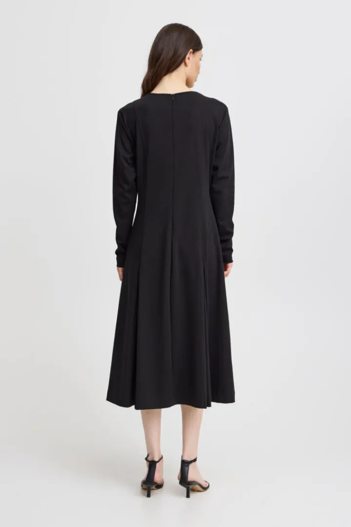 simone_long_sleeve_midi_d_4.webp Ichi Occasionwear | Dresses<Simone Long Sleeve Midi Dress