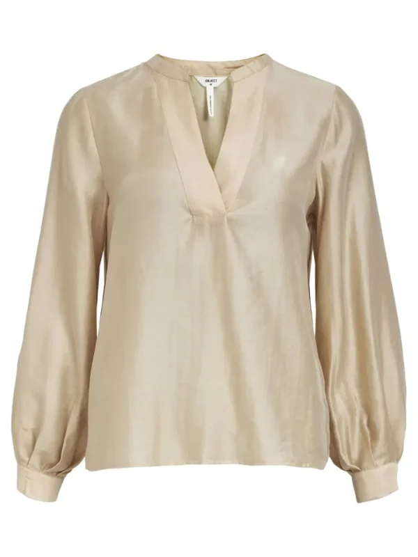 Object Shirts & Blouses<SIRU L/S TOP (HUMUS)