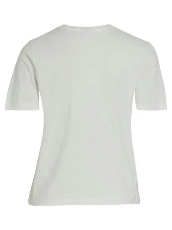 Vila T-Shirts<Sive Line O-Neck T-Shirt (Snow White/Pink)