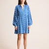 Ichi Dresses<Sreena Mini Smock Dress (Turkish Sea)