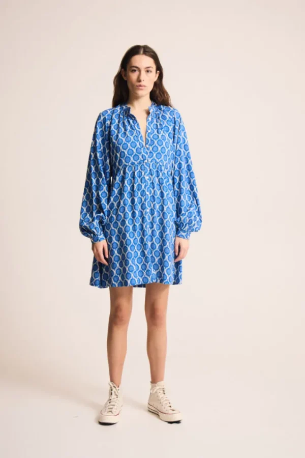 Ichi Dresses<Sreena Mini Smock Dress (Turkish Sea)