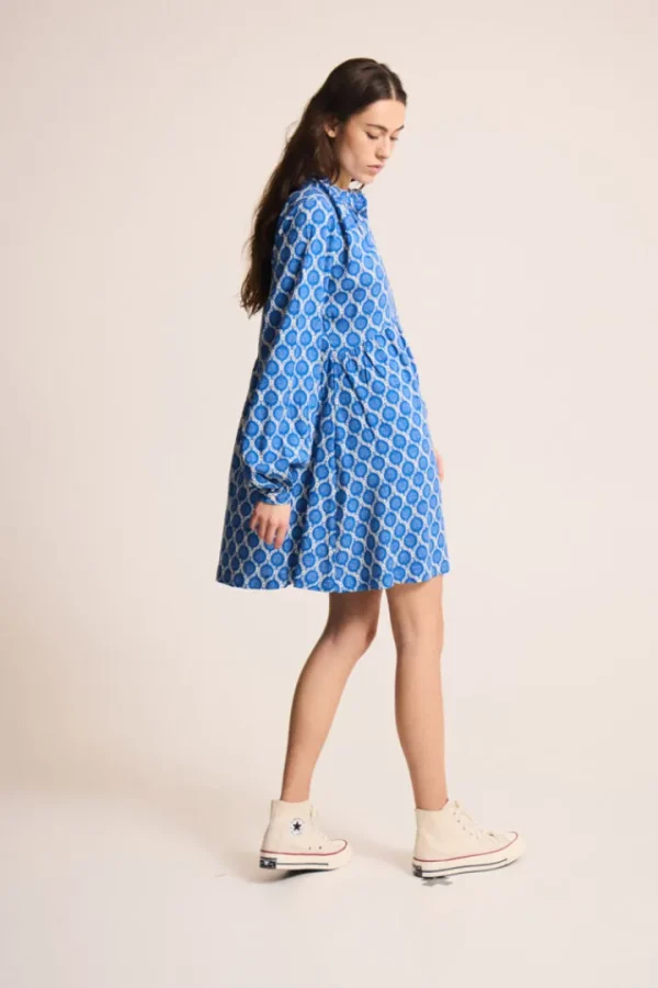 Ichi Dresses<Sreena Mini Smock Dress (Turkish Sea)