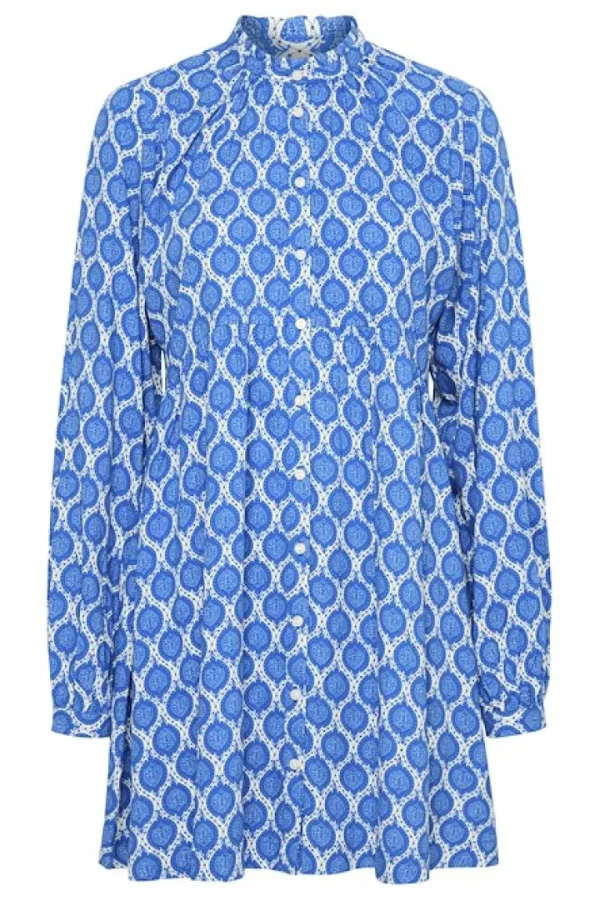 Ichi Dresses<Sreena Mini Smock Dress (Turkish Sea)
