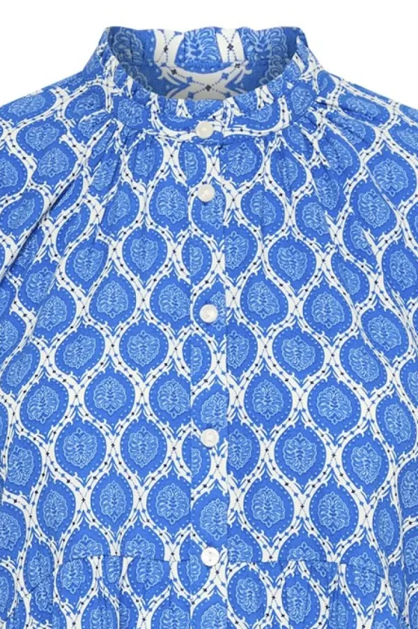 Ichi Dresses<Sreena Mini Smock Dress (Turkish Sea)