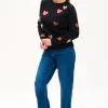 Sugarhill Jumpers & Cardigans<Stacey Jumper - Black, Scattered Hearts