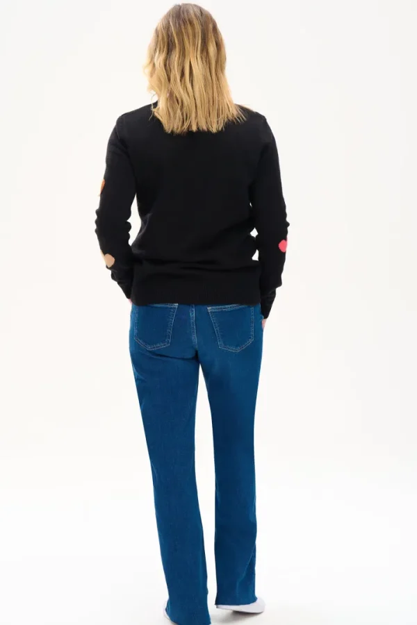 Sugarhill Jumpers & Cardigans<Stacey Jumper - Black, Scattered Hearts