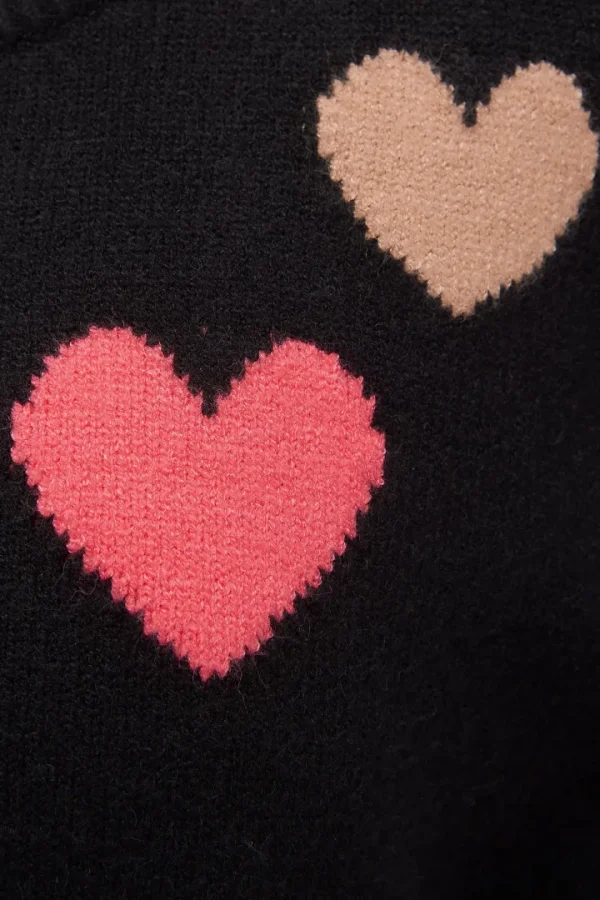 Sugarhill Jumpers & Cardigans<Stacey Jumper - Black, Scattered Hearts