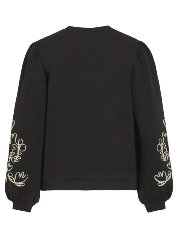Vila Hoodies & Sweatshirts | Jumpers & Cardigans<Sybil Embroidered Sweater ( Beauty/Birch)
