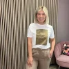 Vila T-Shirts<Sybil Line O-Neck T-Shirt (Snow White/Khaki)