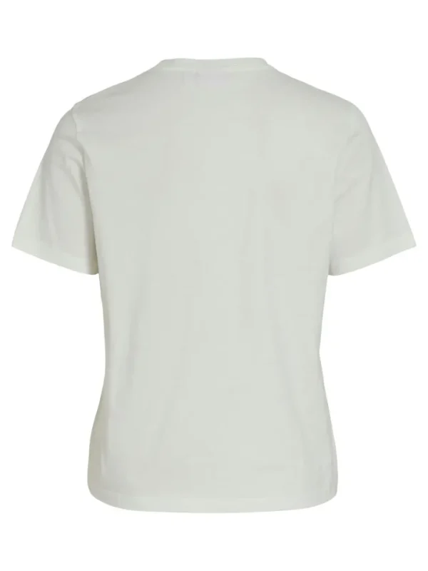 Vila T-Shirts<Sybil Line O-Neck T-Shirt (Snow White/Khaki)